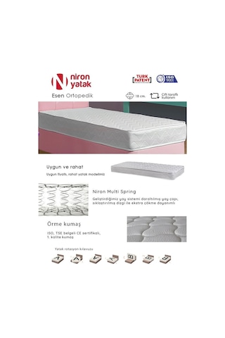 Nironyatak Bebek Yatağı Ortopedik 80X130 Cm Niron Esen Yatak