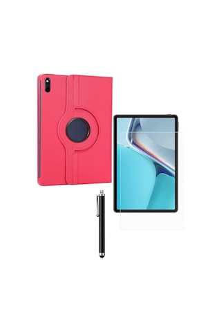 Huawei Matepad 10.4 Bah3-w09 Uyumlu 360 Dönerli Tablet Kılıfı 3lü Set Arka Kapak