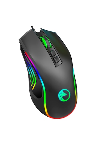 Gametech Prime Kablolu Makro Tuşlu 12800 DPI RGB Led Işıklı Oyuncu Mouse