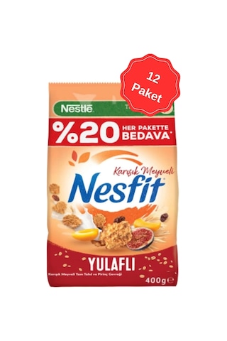 Nesfit Karışık Meyveli Gevrek 12 x 400 G