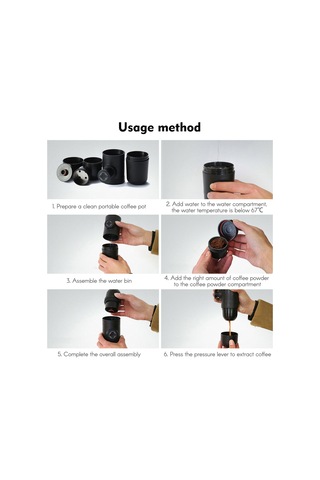 Yaozixa "taşınabilir Manuel Kahve Presi - Paslanmaz Çelik, 8 Bar Basınç, 140ml Kapasite"