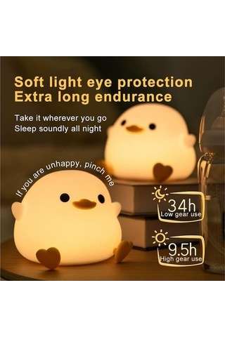 Maoyaya Pkkp Gece Lambası, Kawaii Dodo Duck, Çocuklar İçin Beyaz