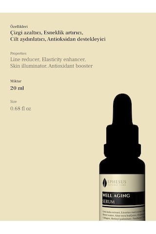 Kırışıklık Ve Çizgi Azaltıcı Ve Esneklik Artırıcı Nemlendirici Serum 20ml