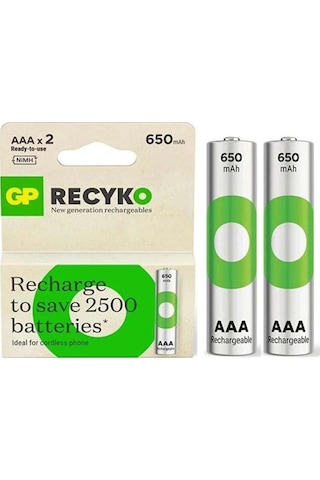 Recyko 650 Mah R03 Aaa Şarjli 2li Ince Kalem Pil 65aaahcer21-2tlb2 Rhch63e041