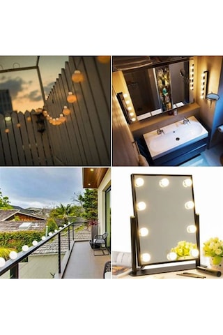 Makyaj Masası Aynası İçin Usb Aydınlatma Kısılabilir Duvar Lambas Beyaz