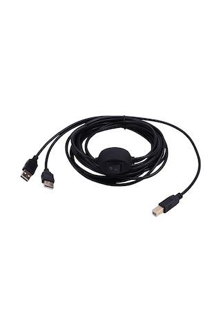 Leasetake 2'si 1 Arada Yazıcı Kablosu Usb A'dan B'ye Erkekten Erkeğe Yazıcı Kablosu Hp Canon Samsung Yazıcı Ayırıcı İki Bilgisayar İçin B