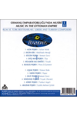 Osmanlı İmparatorluğunda Müzik - Rum Ve Türk Beste Karlar (Cd)
