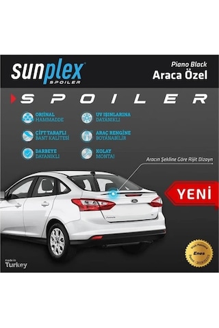 Spoiler Parlak Siyah Audi A3 2013 2019 2001101 Sunplex