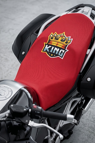 King Universal Motor Sele Kılıfı Kırmızı Scooter Sele Koruyucu %100 Polyester Yıkanabilir Koltuk Kılıfı