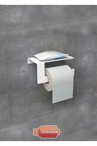 Metal Beyaz Tuvalet Kağıtlık-tuvalet Kağıdı Askısı-tuval