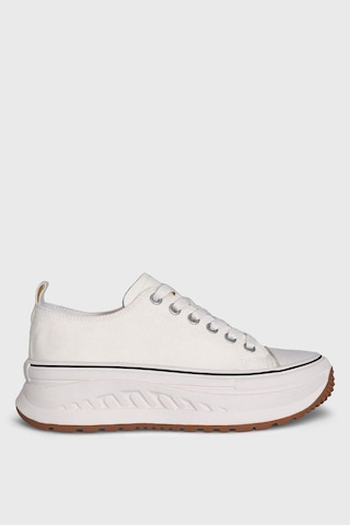 Lufian 121230092 Shay Kadın Hakiki Deri Klasik Sneaker Beyaz Beyaz