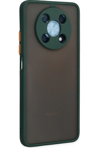 Huawei Nova Y90 Kılıf Montreal Silikon Kapak - Yeşil Düz Renkli