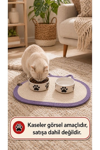 Kedi Ve Köpek Mama Ve Su Kabı Paspası