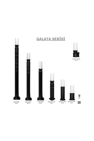 Sekatech Galata Yer Aydınlatma 35cm Set Üstü Bahçe Yol Duvar Lambası Zita ANTRASİT
