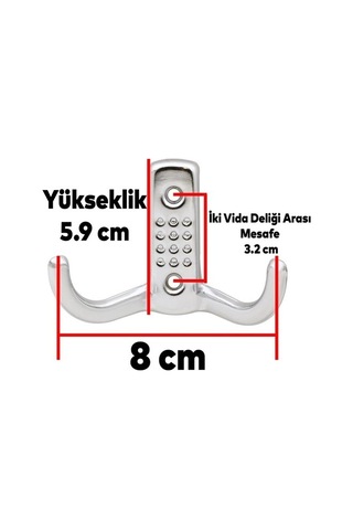 Neiko Noktalı Askı Portmanto Vestiyer Duvar Dolap Elbise Askısı Mobilya Askılığı Metal Askı 10 Adet Krom