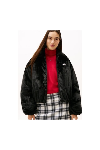 Tommy Hilfiger Tjw Suni Kürk Kadın Siyah Ceket Dw0dw21669bds Siyah
