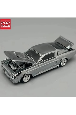 Pop Race Shelby Mustang Gt500 Chrome Silver 312 2026 1/64 Krom
