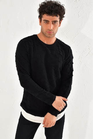 Efor Atr 011 Slim Fit Siyah Spor Triko Siyah
