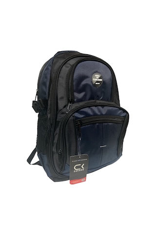 Su Geçirmez Kalın Ortopedik Çok Bölmeli Laptop Okul Gezi Seyahat Kamp Sırt Çantası Büyük 30x47cm Lacivert