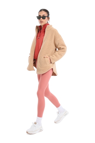 Sportive Sherpa Kadın Kahverengi Günlük Stil Polar 24kk019-khve Kahverengi