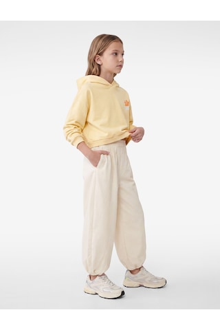 Koton Beli Lastikli Bol Kesim Balon Form Pantolon Bej 7wkg40018aw Ekru