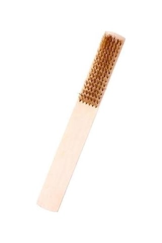 Buffer Metal Telli Fırça Ahşap Saplı Pas Kir Sökme Temizleme Fırçası