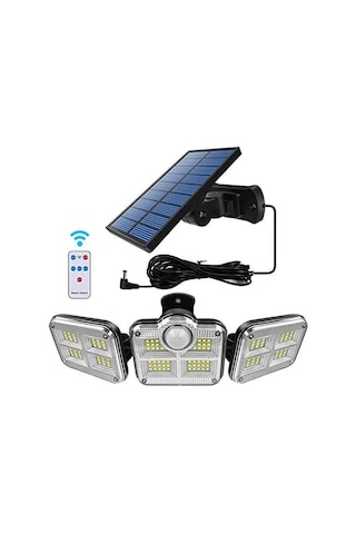 Solar Panelli Uzaktan Kumandalı 122 Led Bahçe Aydınlatması Standart