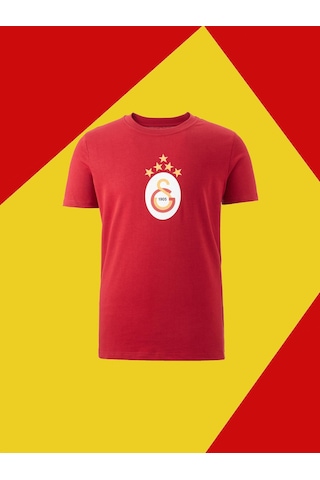 Gsstore Galatasaray Lisanslı 5 Yıldızlı Özel Kırmızı T-shirt Kırmızı
