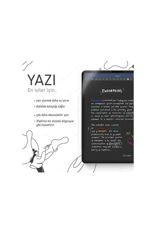 Apple Ipad 10.2 9.nesil Paper-like Ekran Koruyucu Kağıt Hisli Kırılmaz Cam Kaymaz Mat Yüzey