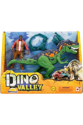 Sunman Oyuncak Oyun Set Dıno Valley Dınodanger 1fgr./1dinozor 2a. - Yeşil Standart