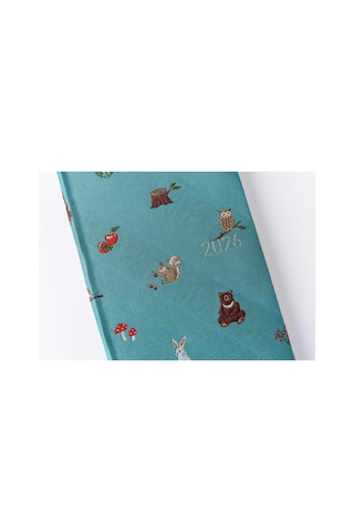 Hobonichi Ajanda Techo Weeks - Japanese - Bow & Tie: In The Forest - 2026 Jan Start Mavi