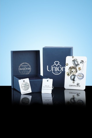 Union Swarovski Crystal Kadın Yeşil Baget Gümüş Kolye