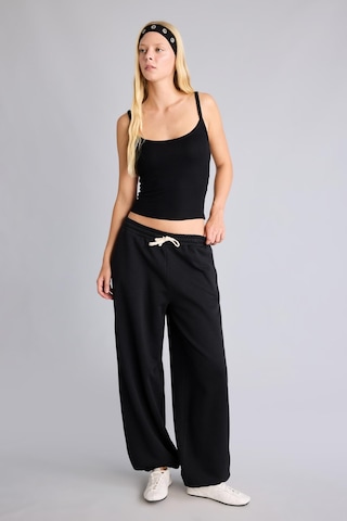 Defacto Loose Fit Beli Bağcıklı Kalın Kumaş Eşofman Altı I6399ax26aubk81 Siyah-bk81