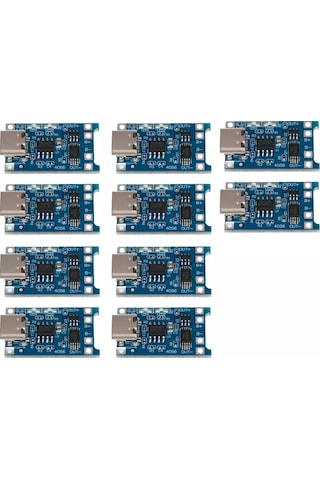 Goujon Li-ion 18650 Şarj Kartı, Tp4056 Usb Type-c, 10 Adet 250138901