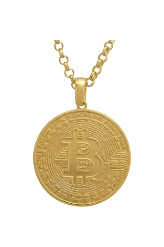 Agakulche 14 Ayar Bitcoin Kolye