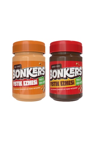 Bonkers Ballı Fıstık + Kakaolu Fıstık Ezmesi 2 x 315 G