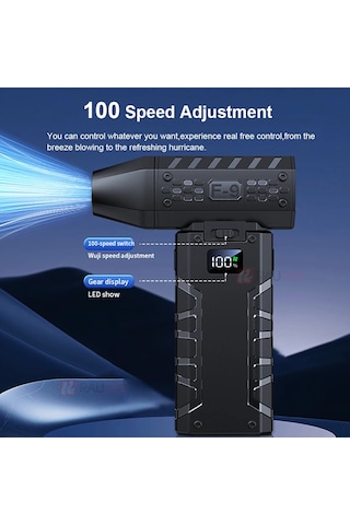 El Şiddetli Turbo Fan 13000 Rpm Güçlü Hava Üfleyici Yüksek Hızı Mini Turbo Jet Black