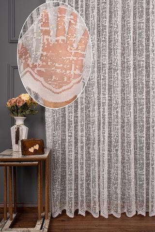 Şantuk Desen Örme Tül Perde 1159