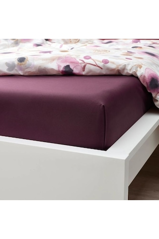Ikea Ullvıde Çift Kişilik Çarşaf 240 X 260 Cm Koyu Bordo