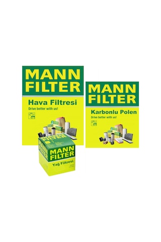 Mann-filter Kia Rio 1.2 Benzinli Filtre Bakım Seti 2020-2022 3kp Hava+yağ+karbonlu