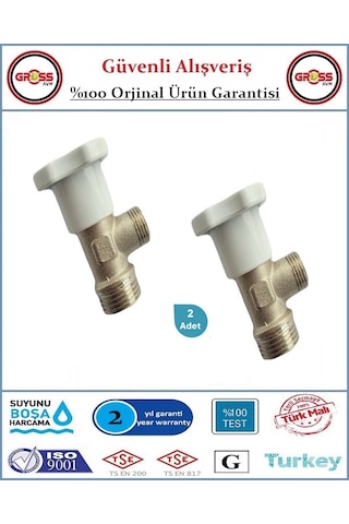 Taharet Musluğu - Ara Musluk - %100 Prinç - Çevirmeli - 2 Adet