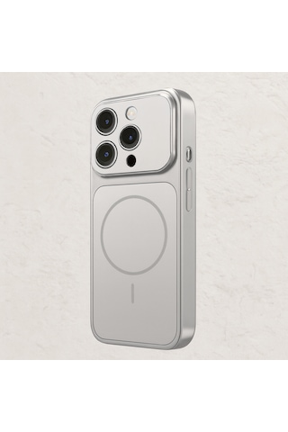 Ag Glass Apple Uyumlu iPhone 14 Pro Max Telefon Kılıfı Silver