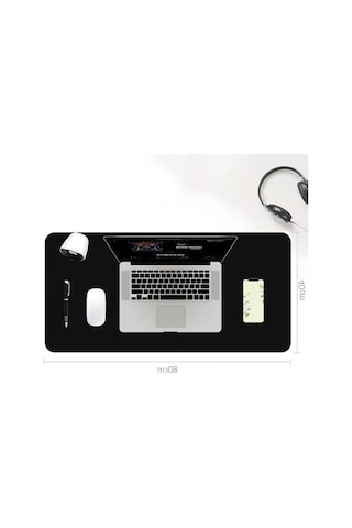 Çift Renkli Pu Deri Mousepad, 80x40 Cm, Su Geçirmez Tasarım
