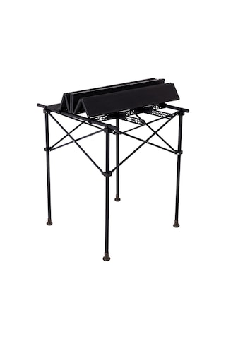 Mynila Esneme Engelleyen Roll Bar Destekli + Taşıma Çantalı Katlanır Kamp ve Piknik Masası - Siyah