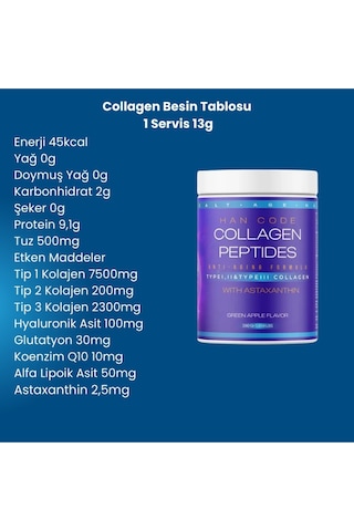 Collagen Peptides Kolajen Desteği 390g 30 Servis Karışık