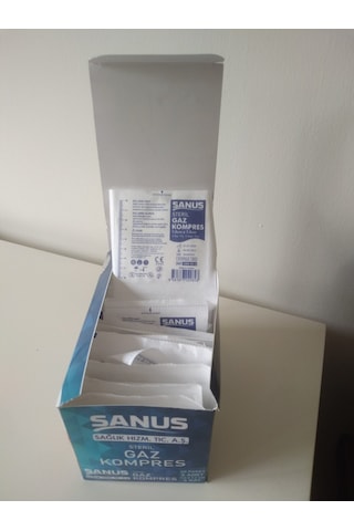 Sanus Steril Gaz Kompres 7.5 x 7.5 CM 4 Kutu (400 Adet)