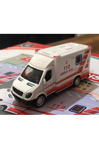 Oyuncak Metal Çek Bırak Ambulans 10 Cm