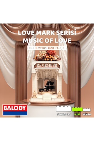 Balody Music Of Love Love Mark Serisi Bl21162 Mini Blok Yapı Oyuncakları Seti