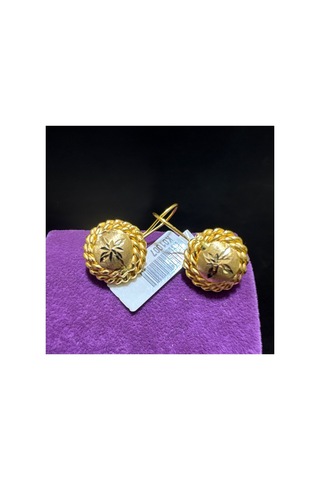 22 Ayar Altın Küpe Dorika Örgü Kıvrım Sallantılı Özel Tasarım 3.88gr Kadın Hediye - K01007