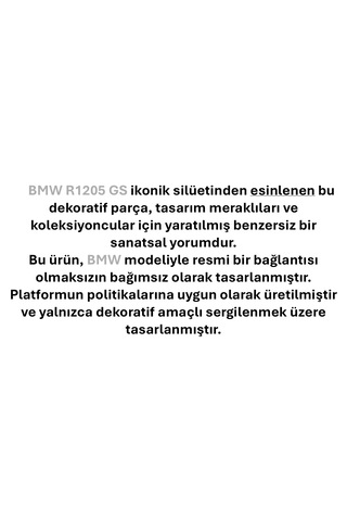 3d Yazıcı Üretimi Macera Motosikleti Masa Dekoru 20cm Siyah